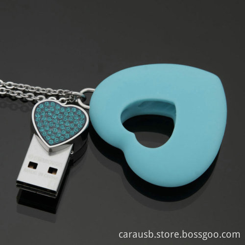 CaraUSB Creative usb disk wholesale mini pull encryption Heart-shaped Valentine's Day custom flash drive